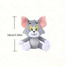 Tom And Jerry | 1pc Classic Tom And Jerry Plush Toy Christmas Gift Cartoon Movie Figures Cat Mouse Cute Stuffed Animals Doll For Kids Soft Huggable Plushie - Multicolor - View 12
