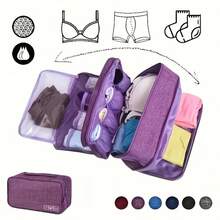 Lightweight Portable Travel Organizer Bag -Underwear Storage Bag Secure Zipper Pouch, Convenient For Storing And Efficiently Organizing Various Items,Space-Saving Organizer For Clothes, Underwear, Socks - 彩色 - 查看 2