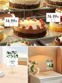 12 piezas Soportes para números de mesa, 3 tamaños 5cm/8.5cm/22cm Soportes para fotos de mesa con base antideslizante, adecuados para bodas, fiestas, mesas de comedor, marcos de fotos, notas, fiestas de cumpleaños u otros banquetes - Multicolor - Ver 4