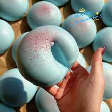 1pc Slow Rebound Squeeze Toy, Krasnodar Blue Sticky Soft Stress Relief Fidget Toy, Great For Office Pressure Relief - Multicolor - View 2