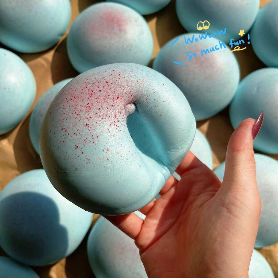 1pc Slow Rebound Squeeze Toy, Krasnodar Blue Sticky Soft Stress Relief Fidget Toy, Great For Office Pressure Relief