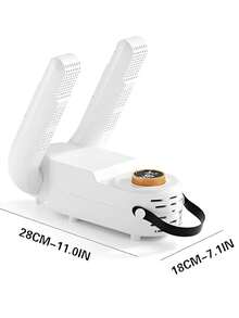 ecador de zapatos eléctrico - Secador de botas plegable para botas de trabajo, secador de zapatos y desodorante, control inteligente de temporizador de 4 niveles, calor de 48°C, secado rápido con circulación de aire 360° para zapatos, botas y guantes. - Beis - Ver 2