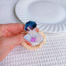 Random Style5pcs Stylish K-POP Theme Hair Ties Soft Elastic Hair Bands For Fans Cute Pattern Hair Ornaments - Multicolor - View 4