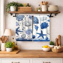2/4 Pcs Set, Dish Towels With Shell & Starfish Print, Super Absorbent Microfiber Modern Towels For Cooking, Baking, Washing Dishes, Cleaning, Hand Towels, Tea Towels, Soft And Highly Absorbent, Kitchen Decor, Gifts For Neighbors, Moms, Birthdays, Housewarming For Friends, Kitchen Essentials, Daily Necessities - Multicolor - View 5