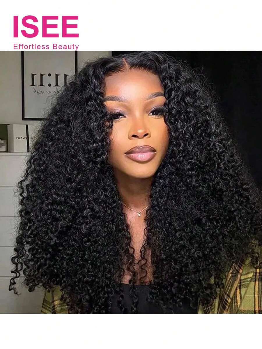 ISEE HAIR Wear Go Bob 假发 7*5 蕾丝闭合 无胶蓬松卷曲真人发假发 预先拔毛 预先剪裁 蕾丝自然发际线 180% 密度 卷曲波波头闭合假发 适合女性 新手友好 无需胶水 日常佩戴 8-14 英寸 自然色 - SNatural - 查看 1
