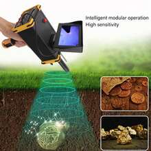 15m Deep Metal Detector Gold Finder Metal Scanner Device Search Range 1000m with GR8000 Screen Yellow Edge 100‑240V US Plug - Negro - Ver 5