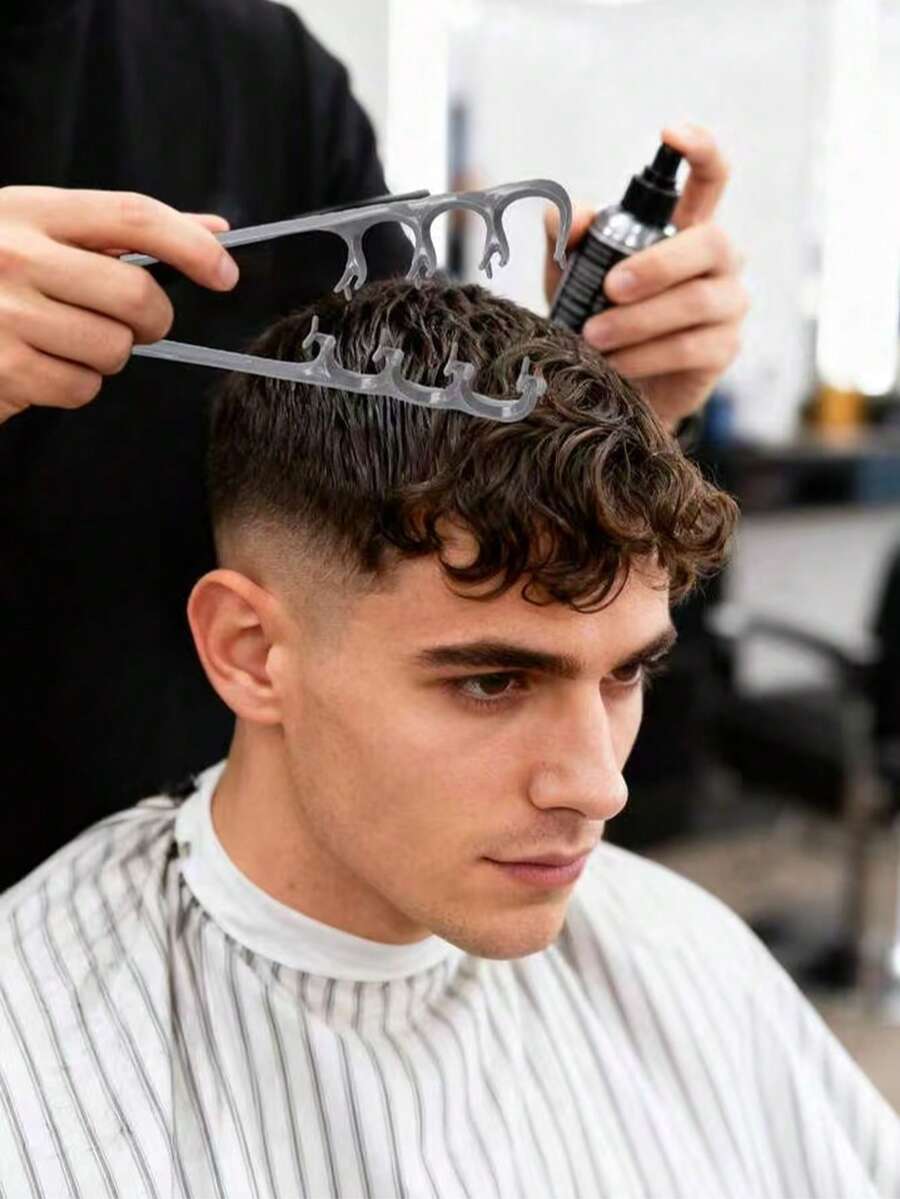 Peine de estilo, peine de textura, peine de estilo ancho y esponjoso, mejor herramienta de peinado, estilizador volumizador, accesorio para recortar el flequillo (unisex, gris, rosa) - Multicolor - Ver 1