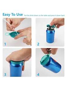 1pc/4pcs Reusable Soda Can Lids With Straws, Suitable For Soda, Beverages, Juices, Soda Cans, Party Supplies, Travel, Vacation, Daily Use, Cup Accessories - Multicolor - View 8