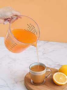 1pc [Heat-Resistant Measuring Cup] Heat-Resistant Glass Measuring Cup With Handle And Scale, 300ml, 600ml, 1000ml Large Capacity Transparent Measuring Cup, Material, Kitchen Baking Tool, Suitable For Eggs, Milk, Juice And Ingredients - Clear - View 9