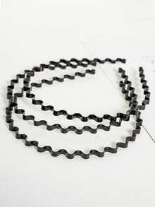 1/2pcs Women Simple Wave Hair Tie - Non-Slip Secure Hair Accessories For Makeup, Skincare And Daily Wear, Elegant & Fashionable - Multicolor - View 8