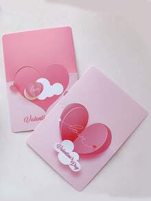 20/50张心形贺卡，拥抱信物，想念礼物，可爱心形卡片，情人节礼物，表达爱意，特别生日，婚礼派对，情人节礼物，情人节拥抱卡片，随机款式 - 彩色 - 查看 5