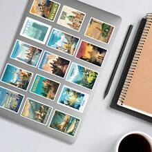 50 miếng dán hình hoạt hình phong cách retro, quốc tế, chủ đề du lịch châu Âu và các thành phố khác, chống thấm nước, thích hợp dán lên bình nước, máy tính, laptop, điện thoại, hành lý, tủ lạnh. - O - Xem 7