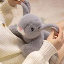 1 pieza Muñeco de peluche suave y adorable de conejo de orejas largas, compañero de escritorio, muñeco antiestrés, decoración de coche, regalo para Pascua, cumpleaños, Día de la Madre - Multicolor - Ver 4