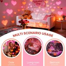1pc USB-Powered LED Heart-Shaped Projection Light With Adjustable Angle - Romantic Valentine'S Day Decorative Lamp For Parties, Weddings, And Special Occasions, With Pink Hearts, USB-Powered, No Battery Needed - Love - View 9