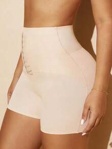 1pc Women's High Waist Butt Lifting Micro-Shaping Sculpting Pants With Adjustable Waist And Double-Layer Tummy Control Effect - Quả mơ - Xem 4