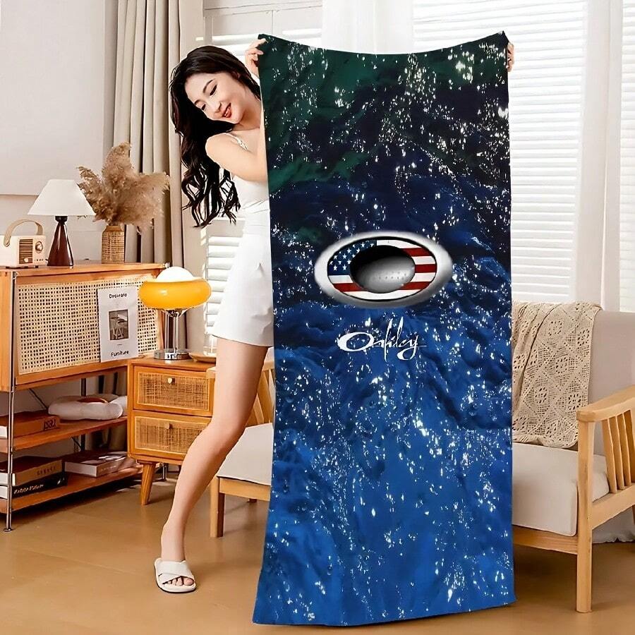 O Oakleys Logo Cartoon Beach Towel Cute Kawaii Room Decor Bath Girls Children Hand Towels For Bathroom Shower