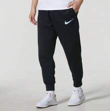 Nike Men's Club Sports Casual Running Knitted Fleece-Lined Pants - Black - View 1