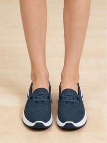 Zapatos casuales nuevos y cómodos para mujeres, con caja de punta ancha, adecuados para madres de mediana edad y ancianas - Azul zafiro - Ver 4