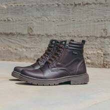 Bota Coturno Masculina Outdoor Casual com Zíper Lateral e Sola Tratorada - Marrom - Visão 2