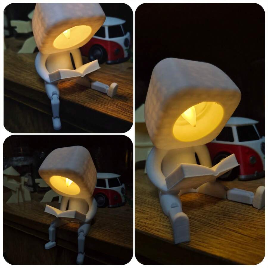 1pc Book Study Companion White Articulated Legs ≤37mm Diameter (No LED Candle) - White - View 1