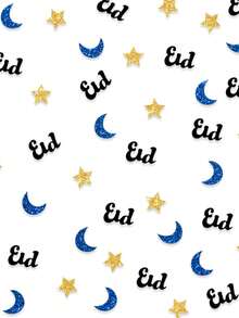 Shiny Star & Moon Confetti - Gold & Silver Glitter Paper And Foil Mix, Star & Moon Metallic Foil Confetti Tabletop Decor, Dreamy Moon And Stars Combination, For Table Decor, Party Decor, Home Decor, Room Decor, Suitable For Festivals, Birthdays, Weddings, Ramadan, Eid, Holidays, New Year And All Celebrations - Multicolor - View 15