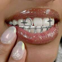 1 Set Hollow Star Shaped Tooth Jewelry, Smooth Surface, 4-Hole & 6-Tooth Designs, Unisex Daily Wear, Festival & Party Accessories - Multicolor - View 1