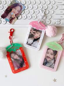 1 PC Girl Heart Cartoon Strawberry 3-Inch Small Card Display Card Set Student Star Chasing Pendant Hard Card Set Bus Kaka Bag - Multicolor - View 4
