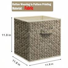 12 Inch Foldable Cube Storage Bins Set Of 6, Closet Organizers Bins And Storage Box For Clothes-Brown - 灰色 - 查看 2