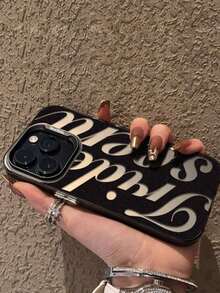 Fashionable Black Line Pattern Design Phone Case Compatible With Apple 17, 16, 15, 14, 13, 12, 11 Pro Max, X, XR, XS Max, 8, 7 Plus, With Shock-Resistant Matte Back Cover Compatible With Samsung Series - Multicolor - View 2