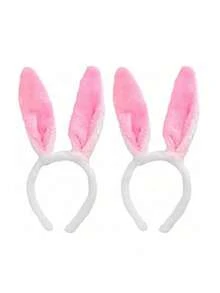 1/2Pcs Easter Bunny Ears Headband Plush Rabbit Animal Headband Best Gift For Birthday Easter Cosplay Party Supplies - Multicolor - View 13