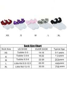 2 Pairs 3D Floral Ruffle Princess Style Baby Girl Socks - Multicolor - View 6