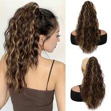 Ponytail Extension For Women18 Inch Pony Tails Hair Extensions Clip Ponytail Extension Soft Synthetic Hair Highlight Ponytail Extension For Daily Use - Multicolor - View 14