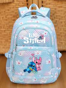 1个时尚尼龙背包，粉紫色尼龙材质，可调节肩带和拉链封口，容量大，适合返校季和旅行必备，旅行包学生背包，可爱设计，耐用日常背包 - 彩色 - 查看 1