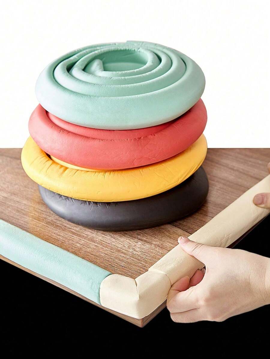 Protectores de esquina de muebles de 6.5 pies | Almohadillas de espuma protectoras | Protectores adhesivos de para niños | Juego de protección para bebés, adecuado para mesas, chimeneas, encimeras - Multicolor - Ver 1