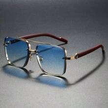 1pc Asymmetrical Frame Stylish & Glasses, Unisex, Suitable For Gifting And Photo Shoots To Look Youthful - Multicolor - View 9