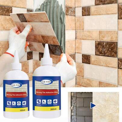 瓷砖粘合剂 - 家用墙砖和地砖脱落修复粘合剂，防水背涂胶