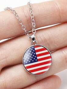 北美洲国家国旗项链 - 美国、加拿大、墨西哥、伯利兹、多米尼加 - 彩色 - 查看 11