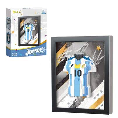 Soccer Player Clothes Building Blocks Toys For Adults, World Cup Argentina Souvenir, Desktop Decoration, Room & Office Decor, Creative Soccer Player Clothes Model, Holiday Birthday Gift For Football Fans
