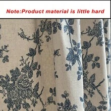 1 件蓝色玫瑰花朵短窗帘，复古印花，白色蕾丝边，适合乡村风格的窗户、厨房、咖啡厅、复古房间装饰、摄影、家居装饰