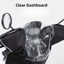 Universal Waterproof Handlebar Cover, Suitable For Motorcycles, Scooters, Bicycle Dashboards. All-Weather Protection, Easy Installation - Durable Wind And Rain Resistant Accessory - Clear - View 2