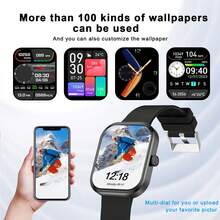 HOT 2.01" Full-Screen Touch Smart Watch For Men & Women, Calling, Pedometer, Calorie, Multi-Sports Mode, Distance Tracking, Call & Sedentary Alerts, Multifunctional Smartwatch, Wireless Connection For Android Phones - 彩色 - 查看 4