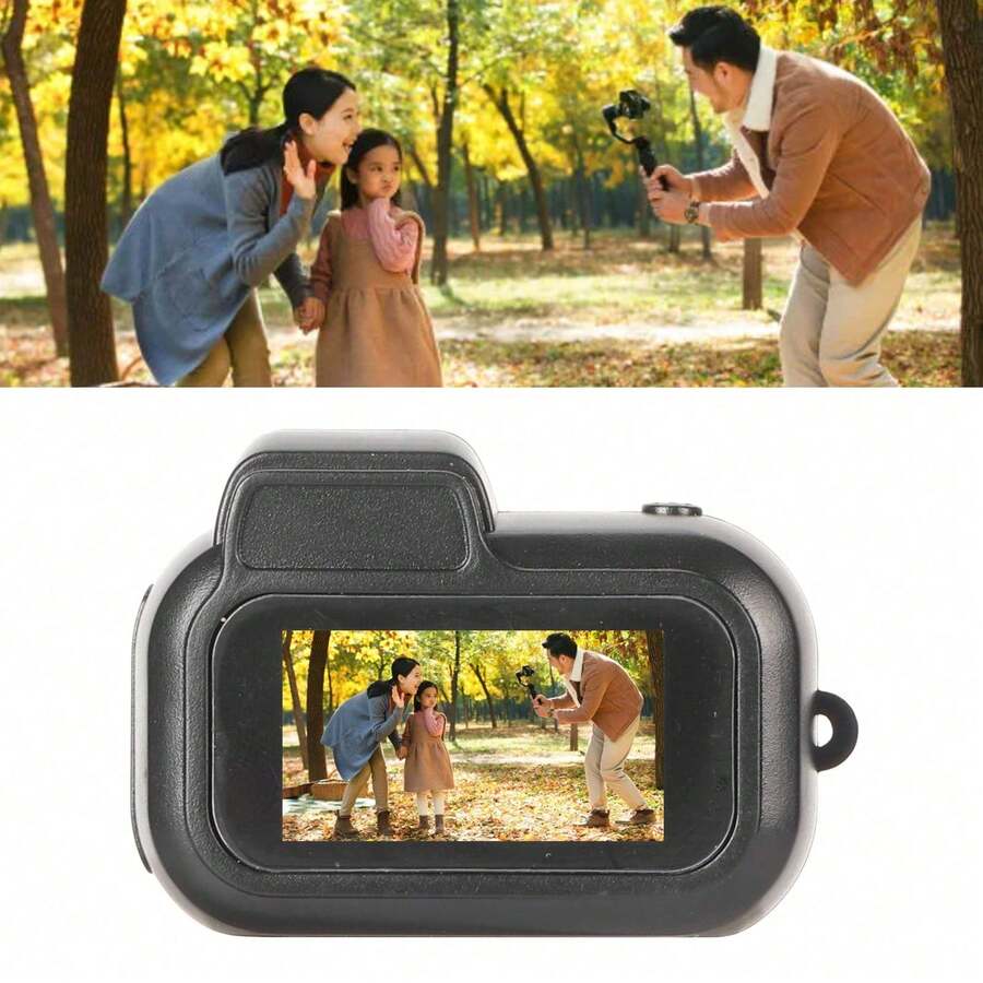 Portable Mini Camcorder With Display Screen, 1080P Retro Ultra-Compact Digital SLR Camera, Outdoor Sports DV Camcorder - Black - View 1