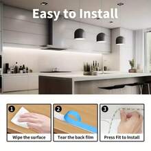 Strisce luminose a LED ad alta luminosità, alimentate tramite USB, con controllo a pulsante, strisce di illuminazione flessibili per decorazioni di sfondo, facile installazione, adatte per retroilluminazione TV, camera da letto, soggiorno, corridoio, cucina, decorazione fai-da-te - Bianco - Visualizzare 12