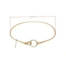 Casual Zinc Alloy Women's Simple Double Ring Elastic Adjustable Waist Belt, Versatile For Dresses, Sweaters, Coats, Daily Wear - Multicolor - View 8