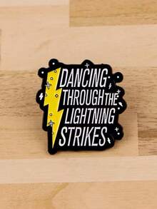 1PC Dancing Through The Lightning Strikes Enamel Pins Brooches Woman Backpack Accessories Bags Badge Fashion Lapel Jewelry Birthday Gifts - Multicolor - View 7