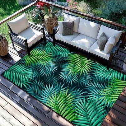 1pc Gold Diamond Velvet Fabric + 850g/Sqm + Gold Diamond Velvet Simple Tropical Plant Style Rug, Suitable For INS, Nordic, Retro Bohemian, Modern Holiday, Moroccan Style. Machine Washable. Suitable For Yard, Terrace, Balcony, Picnic Outdoor Decor, Study, Entryway, Indoor Carpet, Doormat. Anti-Slip, Short Pile, Easy Maintenance.