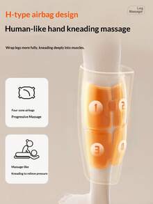 Leg Massager With Air Compression, Heating, And Massage For Calf And Leg Joint, Electric Leg Massager With Heating Pad, Rechargeable Leg Compression Massager To Improve Blood Circulation, Heating Knee Brace, Gift For Parents - Multicolor - View 10