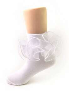 2 Pairs Infant/Toddler/Kids Ruffled Ballet Socks, Suitable For Babies/Toddlers/Children - Multicolor - View 4