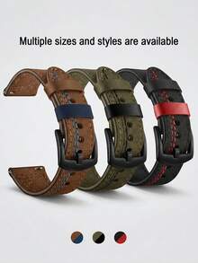 1条男士通用真皮表带，20mm/22mm，休闲表带，兼容三星Galaxy Watch3/4/5/6/7/8（41mm/45mm）/Galaxy Active2/Gear，兼容Amazfit GTR 2/3/4，时尚商务智能手表表带，适用于Watch GT/GT2（42mm/46mm），兼容Amazfit GTS 2/2E/2/4 Mini智能手表，男女通用智能手表配件，智能手表替换表带，送给朋友、家人或作为生日礼物的绝佳选择。 - 20mm - 查看 2