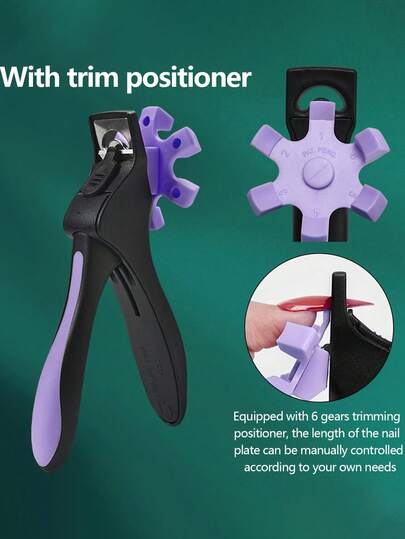 1pc New Upgraded 2nd Generation Adjustable Nail Clipper, Stainless Steel Nail Trimmer With Ruler, Suitable For Acrylic Nails, Salon Manicure Tool